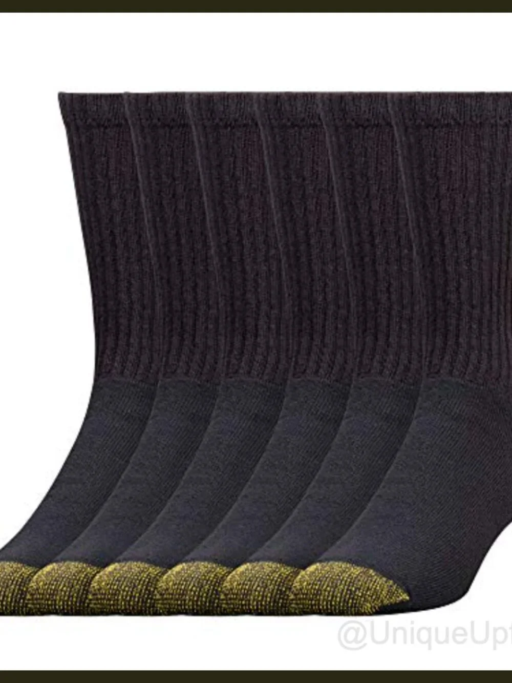 Men's Cotton Crew Athletic Socks 6-Pack Reinforced Toe
